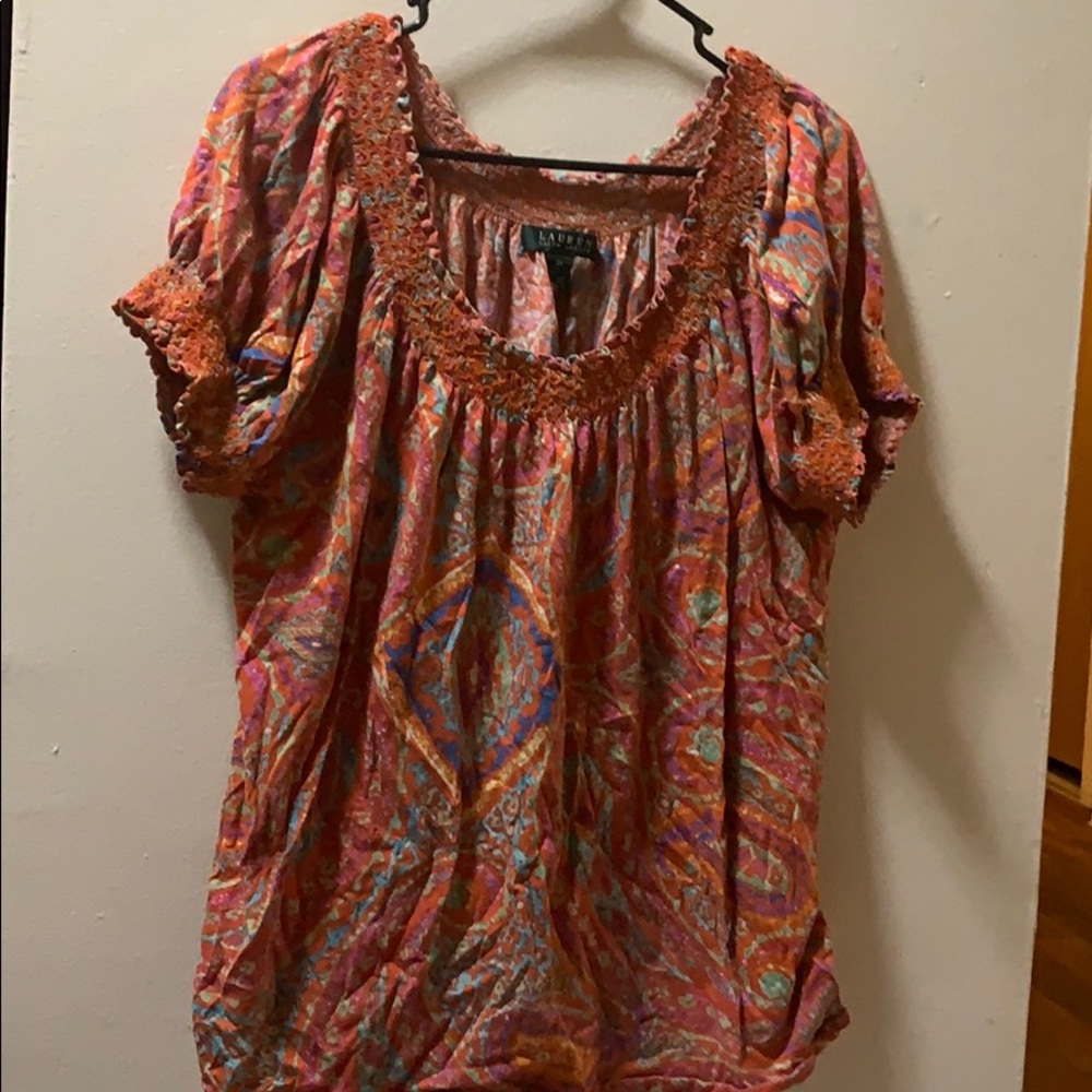 Multi color shoulder blouse
